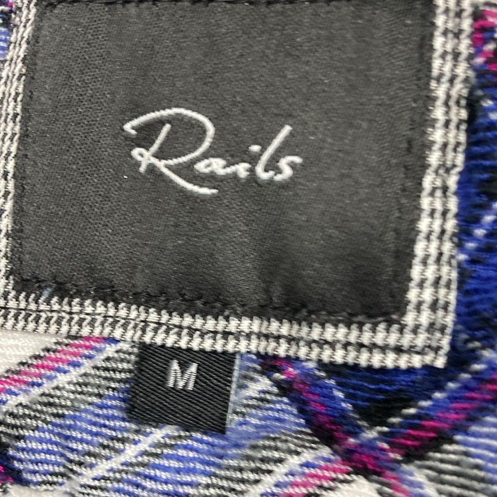 Rails M Plaid Flannel Button Down Shirt - image 3